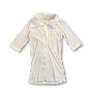 TheOpen Product White Buttoned Top